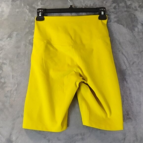 Girlfriend Collective Women S Yellow Bike Shorts Recycled Fabric Fitness Fashion - Picture 3 of 8